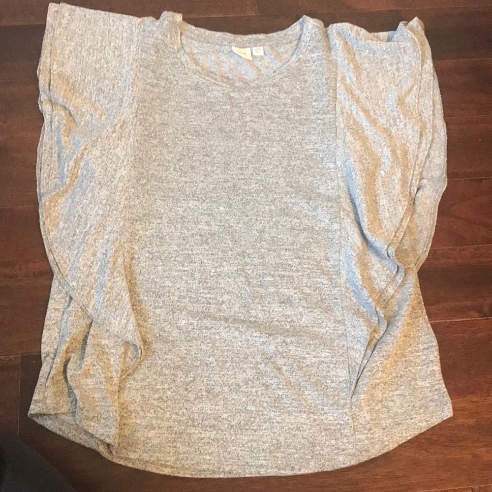 Gap, sleeveless ruffle sleeve, lightweight grey
